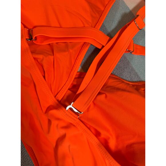 NWT Yonique Neon Orange High-Rise Bikini - Size 16W - Picture 6 of 10